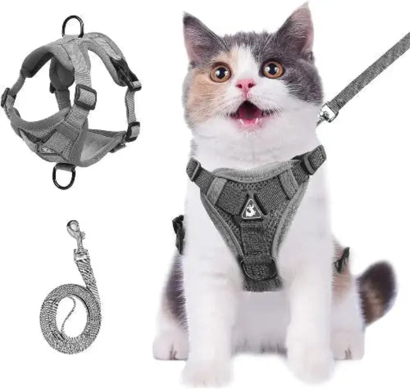 Breathable Soft Mesh Cat Harness With Leash And Adjustable Escape Proof Vest For All Cats - FurrBaby Necessities