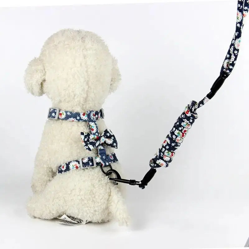 Japanese Style Floral Cat Leash And Harness Set For Small Pets - FurrBaby Necessities