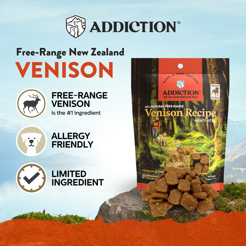 Addiction Viva La Venison Dog Food & Treats Bundle - FurrBaby Necessities