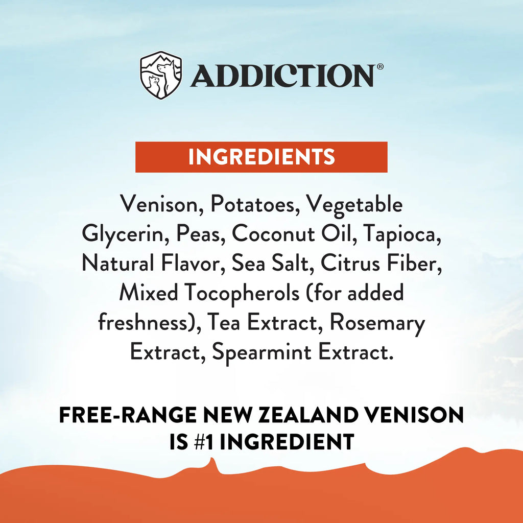 Addiction Viva La Venison Dog Food & Treats Bundle - FurrBaby Necessities