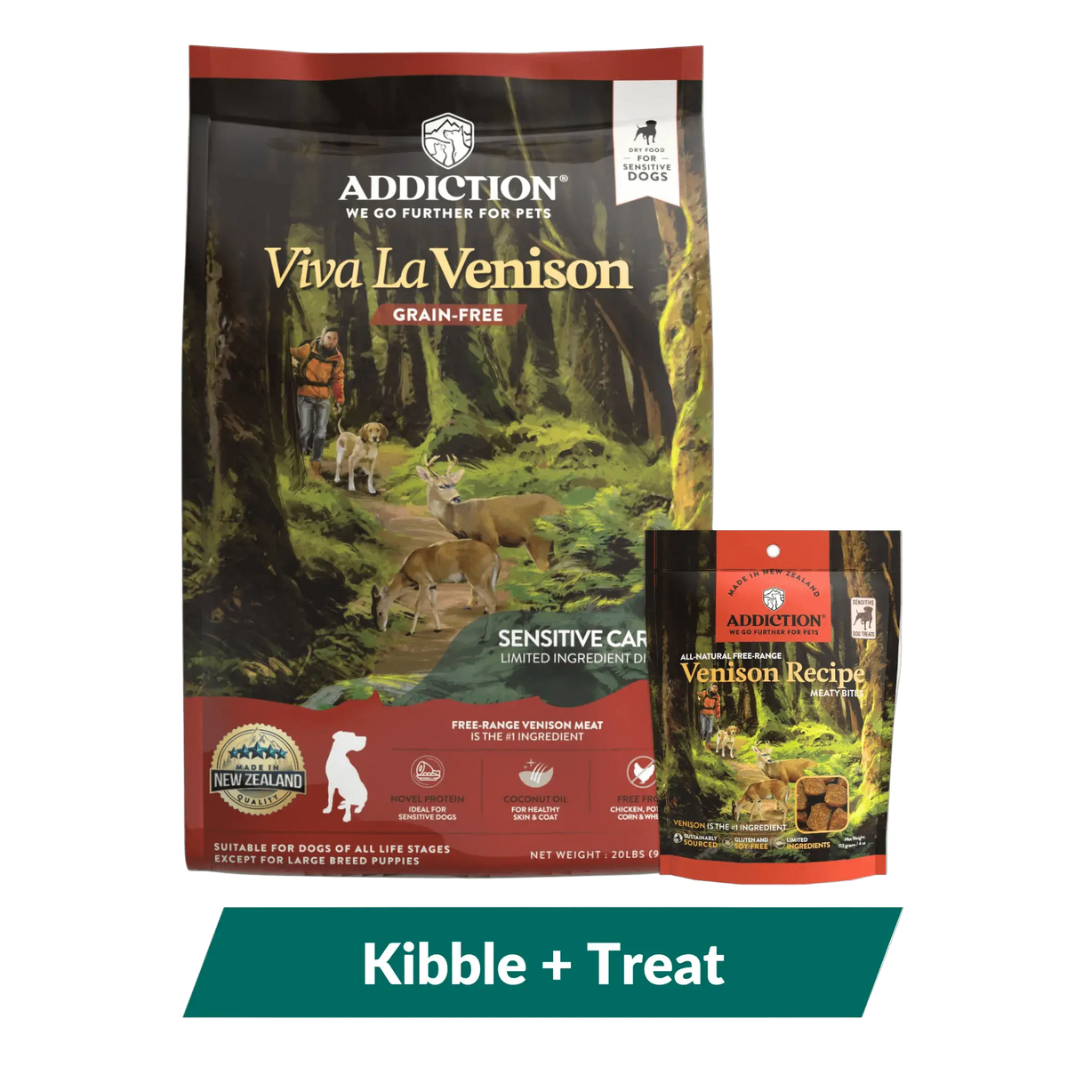 Addiction Viva La Venison Dog Food & Treats Bundle - FurrBaby Necessities