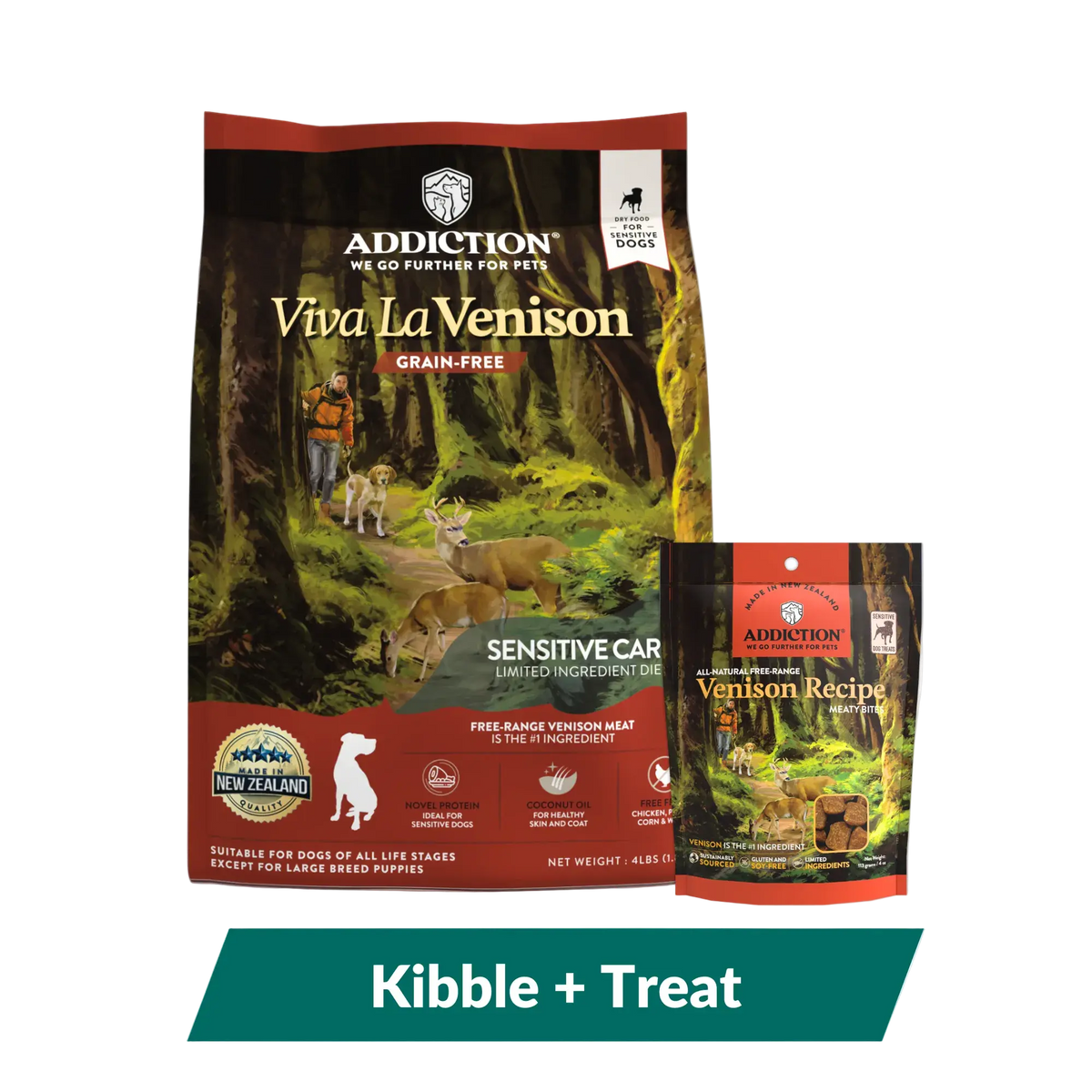 Addiction Viva La Venison Dog Food & Treats Bundle - FurrBaby Necessities