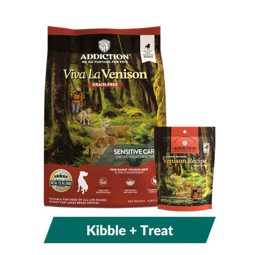 Addiction Viva La Venison Dog Food & Treats Bundle - FurrBaby Necessities