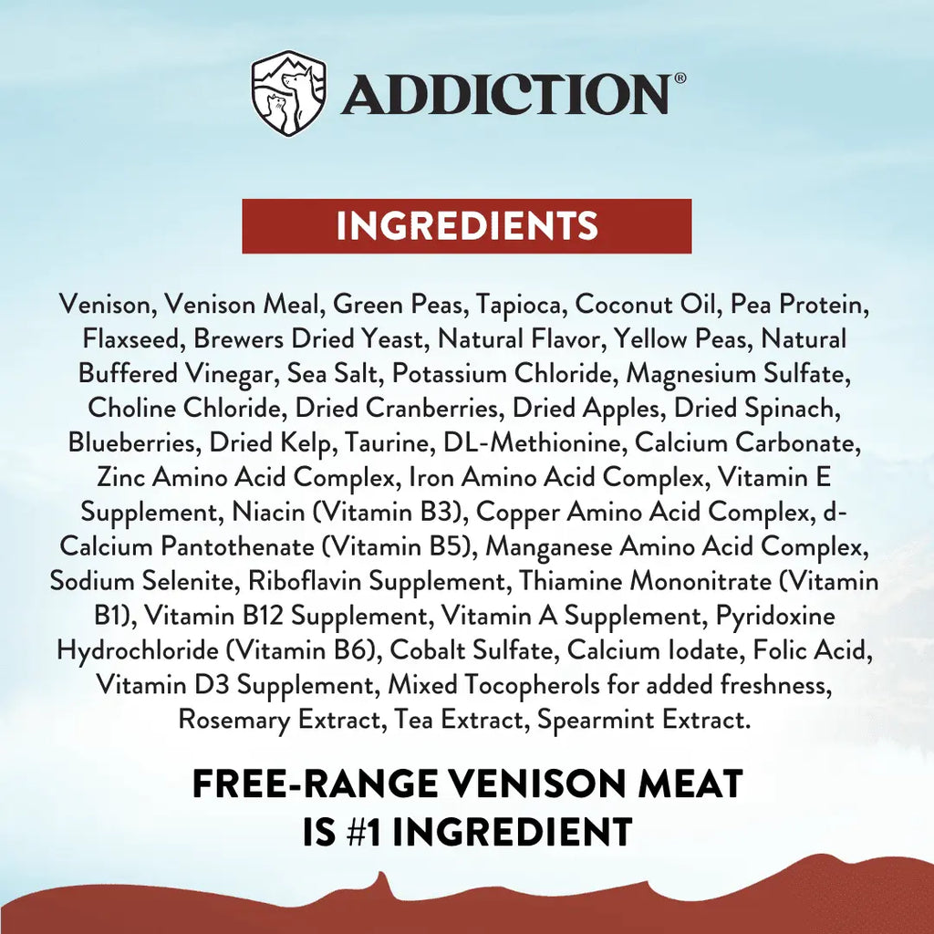 Addiction Viva La Venison Dog Food & Treats Bundle - FurrBaby Necessities
