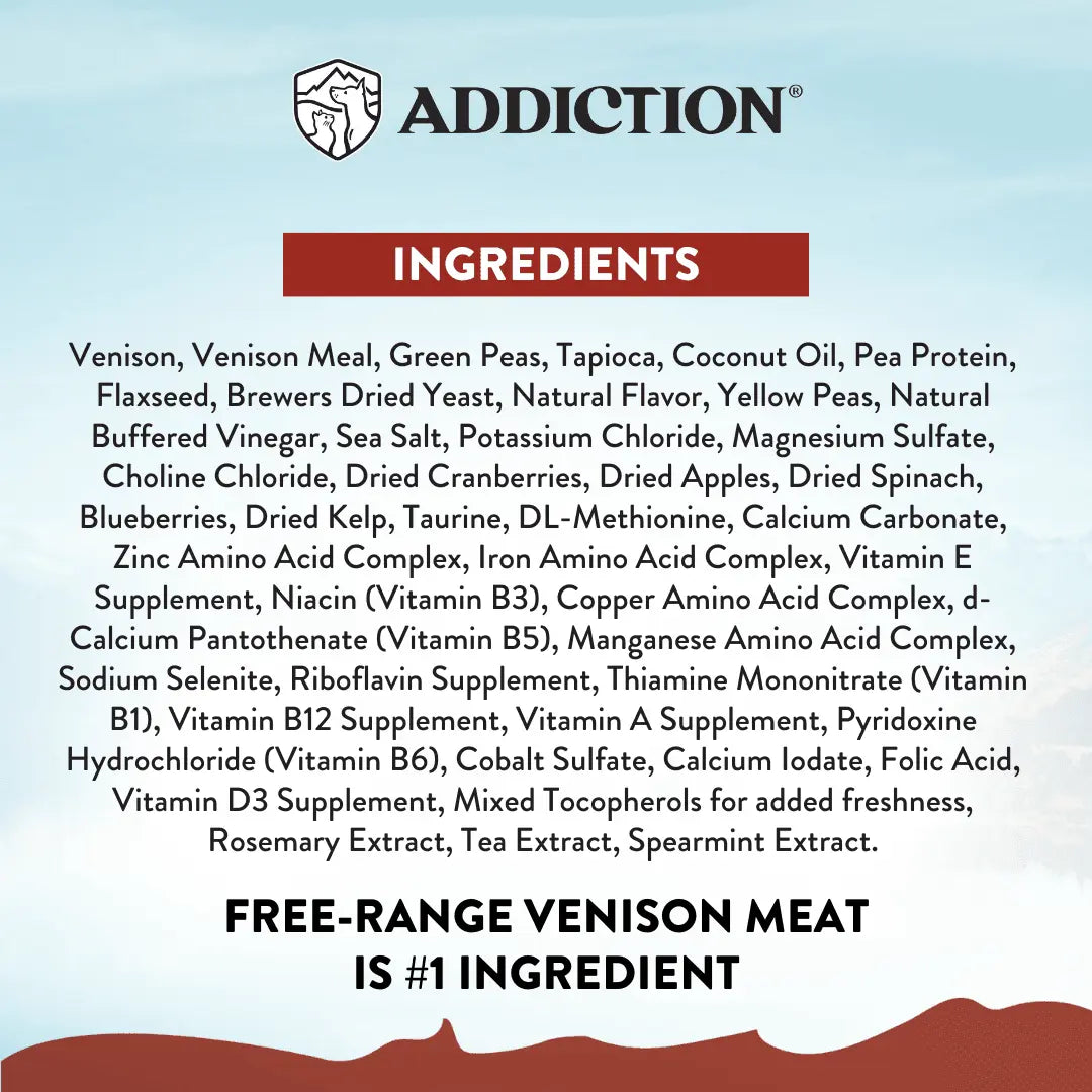 Addiction Viva La Venison Dog Food & Treats Bundle - FurrBaby Necessities