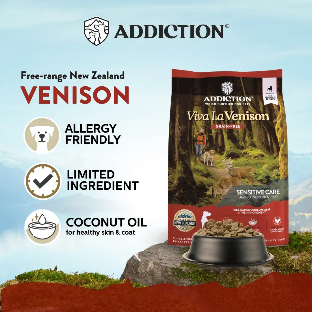Addiction Viva La Venison Dog Food & Treats Bundle - FurrBaby Necessities
