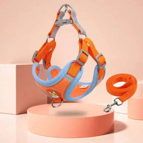 New Dog Leash And Harness Set Pet Dog Harness And Leash Set Adjustable Puppy Cat Harness Vest Reflective Walking No Pull Lead Leash For Small Dogs Chihuahua by Sell My Stuff