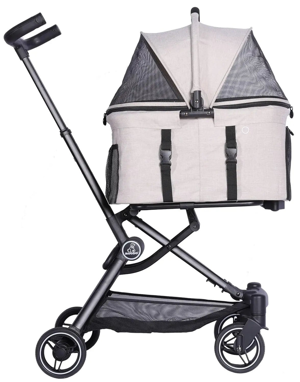 3 in 1 Pet Stroller Dog Cat Travel System Detachable Carrier Foldable 30lb by Wags & Whiskers Pet Supply