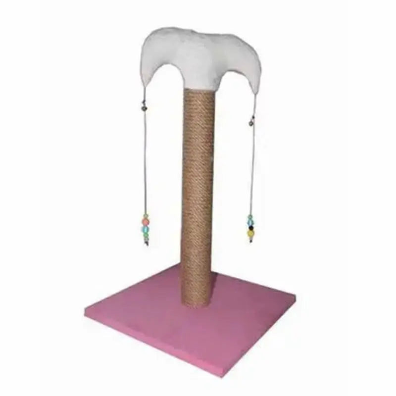 Bedspet Slim Pink Cat Scratching Post for Furniture Protection 50cm Beauty Care Bag