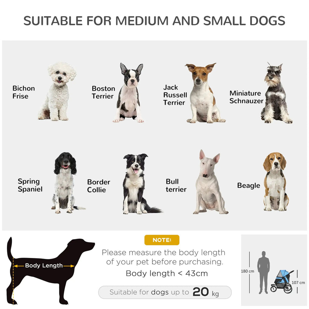 PawHut Pet Stroller for Small and Medium Dogs by HouseOfZazla