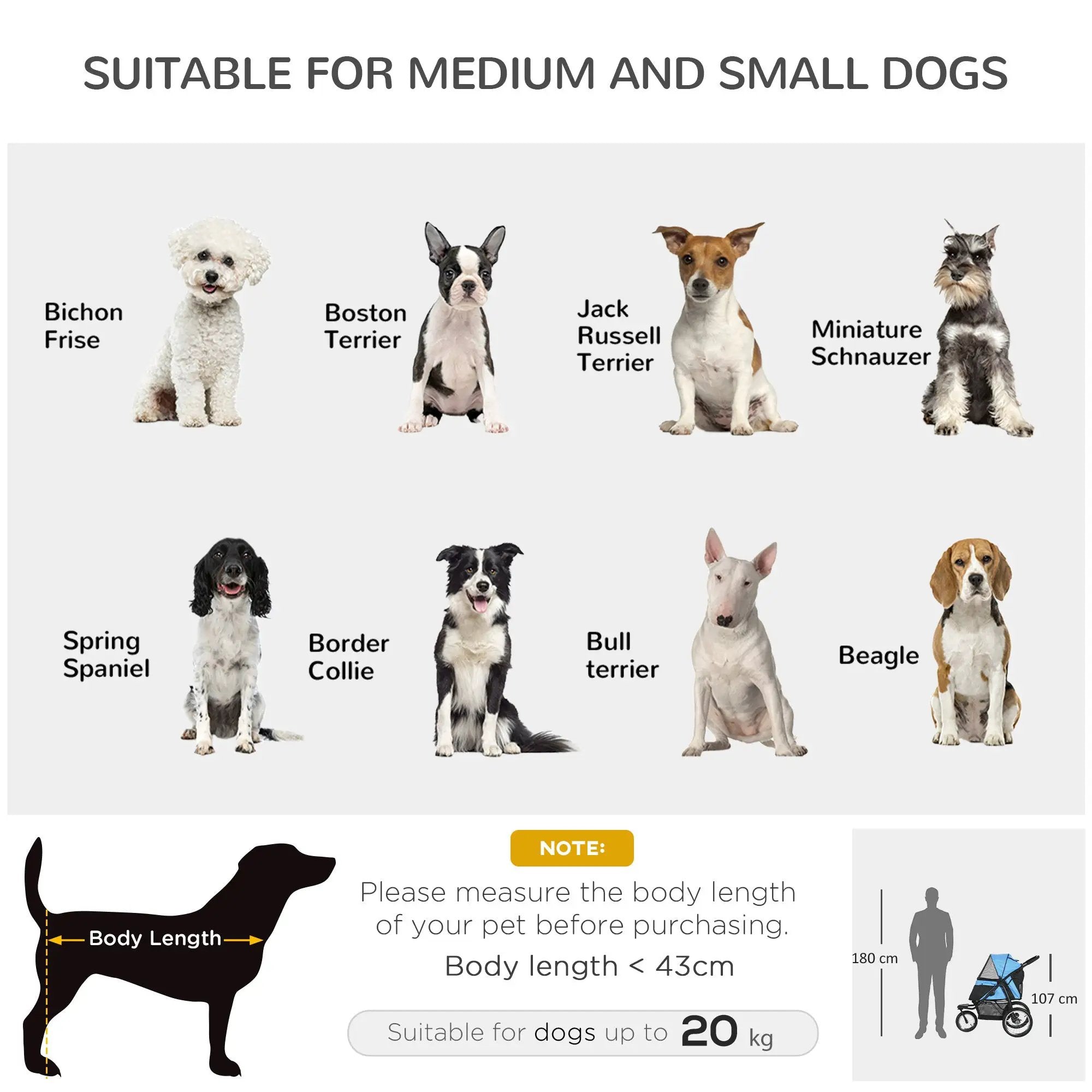 PawHut Pet Stroller for Small and Medium Dogs by HouseOfZazla
