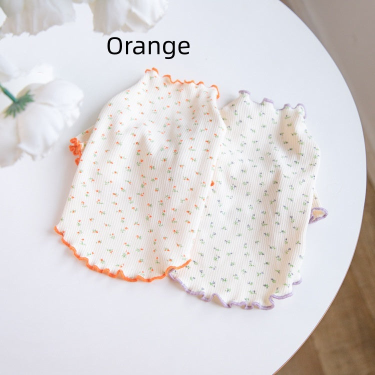 Floral-Patterned Home Base Layer Pet Clothing Pet Zen