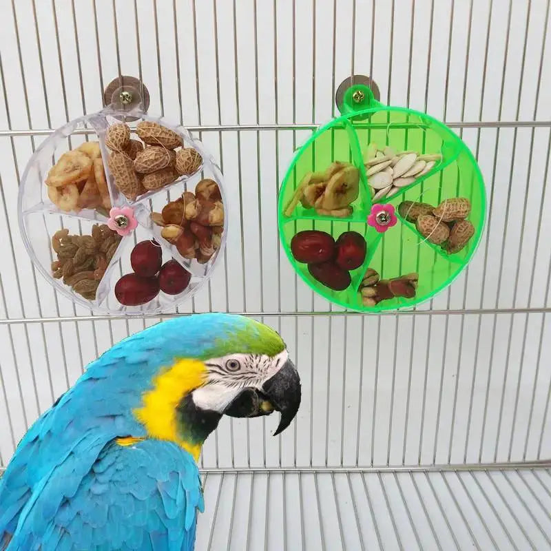 Heavy Duty Parrot Acrylic Food Foraging Wheel Toy Bird Puzzle Training Game - FurrBaby Necessities