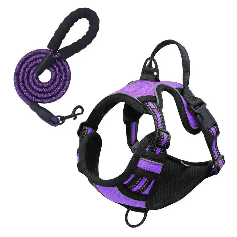 Vest-Style Reflective and Breathable Chest Strap Leash by Pet Zen