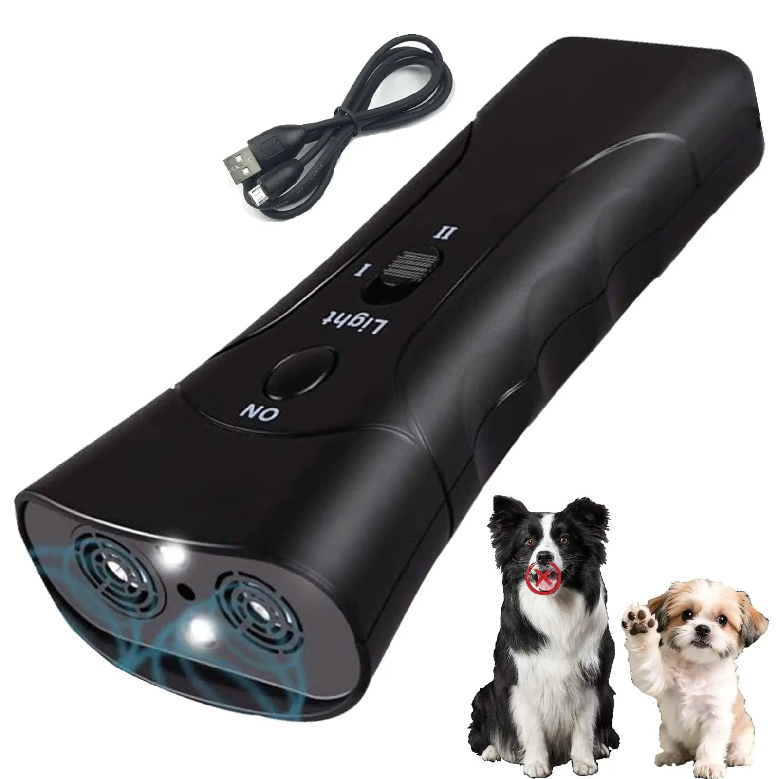 Trainer Ultrasonic For Dogs, Anti Barking Device, Portable Ultrasonic Dog Barking, Anti Barking Dog Training Device With Flashlight With LED Light, 3 Training Modes For Indoor Outdoor by Pet Zen