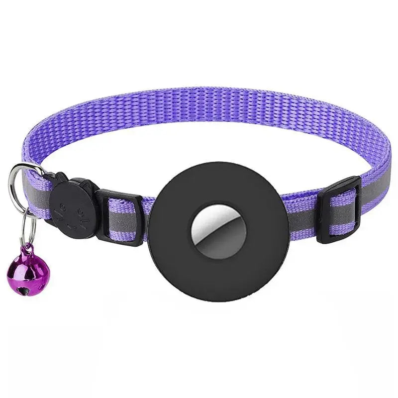 Reflective Adjustable AirTag Cat And Dog GPS Safety Collar With Bell - FurrBaby Necessities