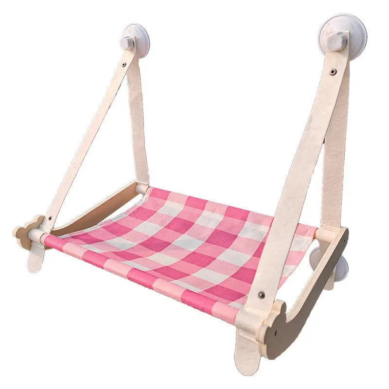 Durable Wooden Cats Hammock Pet Mat Comfortable Sun Seat Cats Beds Cat Climbing Frame Pets Accessories Cat Window Hammock Mats Sochenda
