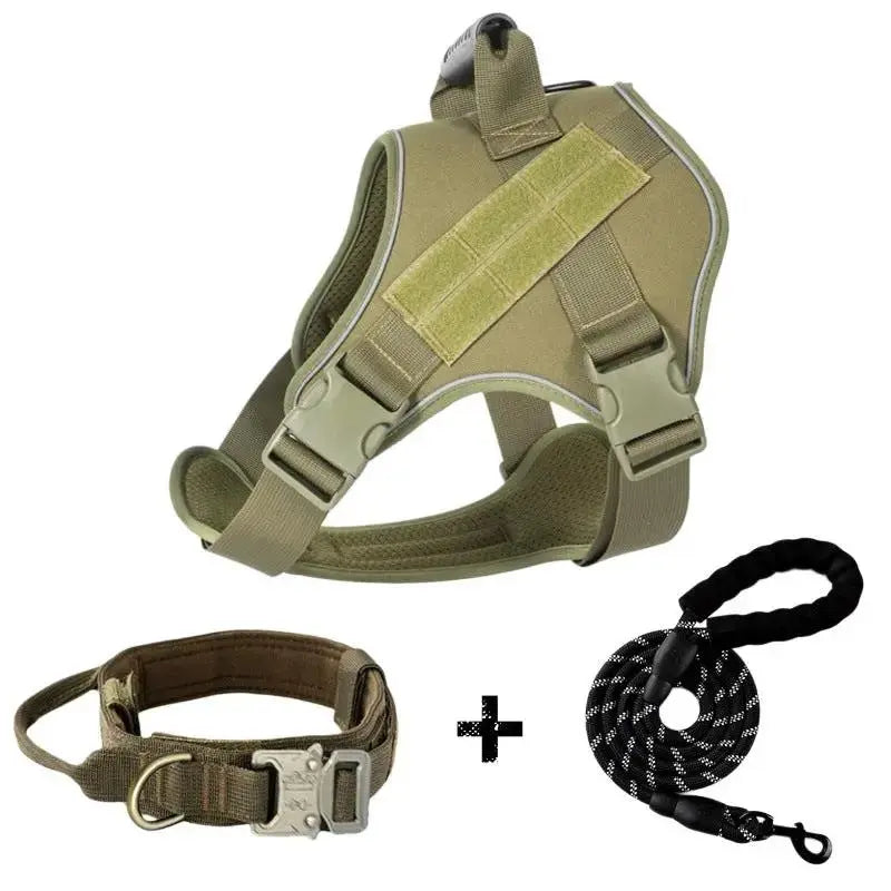 Breathable Tactical Harness Traction Rope for Large Dogs by Pet Zen