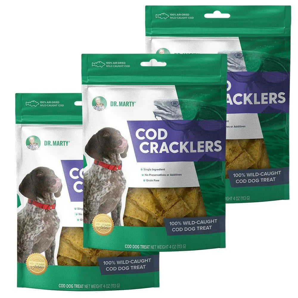 Dr. Marty Cod Cracklers Freeze Dried Cod Dog Treats HardyPaw