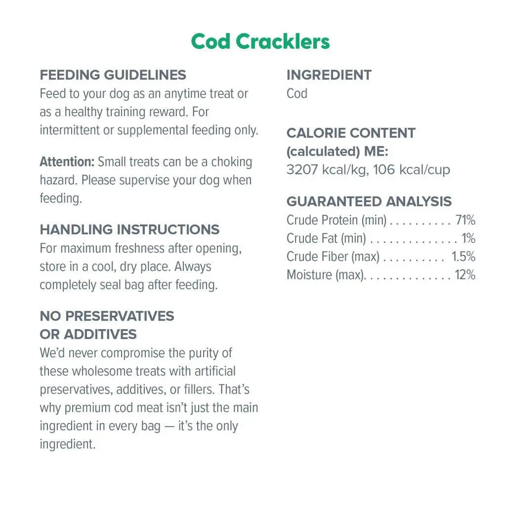 Dr. Marty Cod Cracklers Freeze Dried Cod Dog Treats HardyPaw