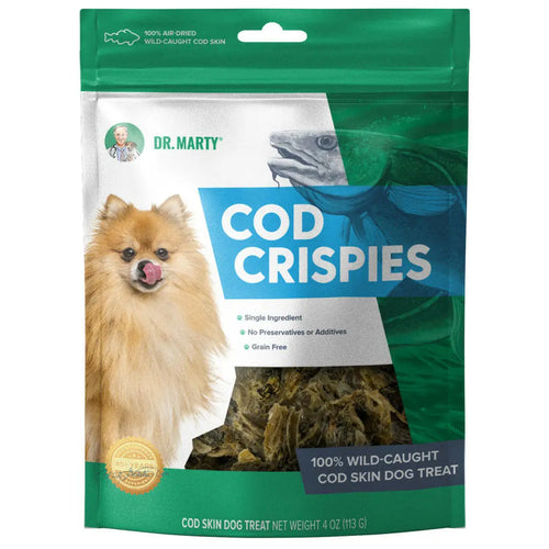 Dr. Marty Cod Crispies Freeze Dried Cod Skin Dog Treats HardyPaw