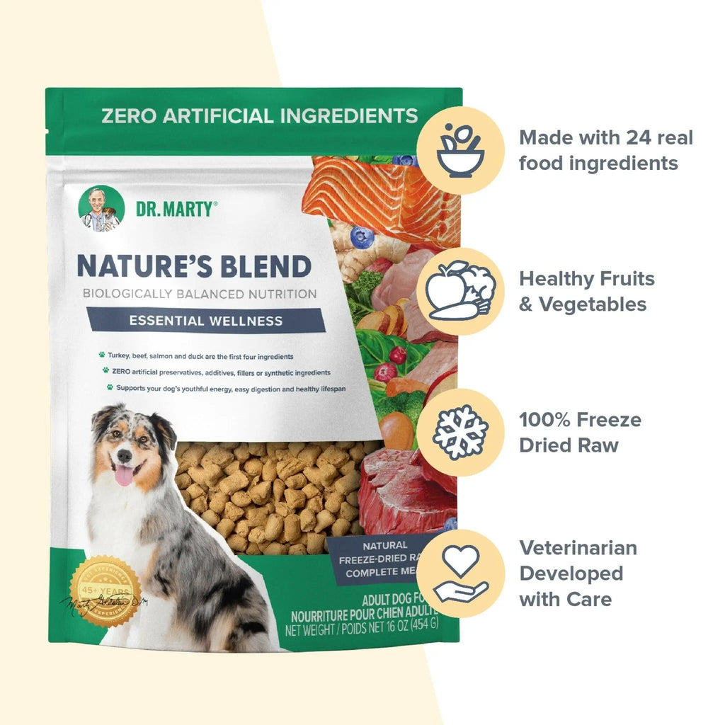 Dr. Marty Nature’s Blend Essential Wellness Freeze-Dried Raw Dog Food HardyPaw