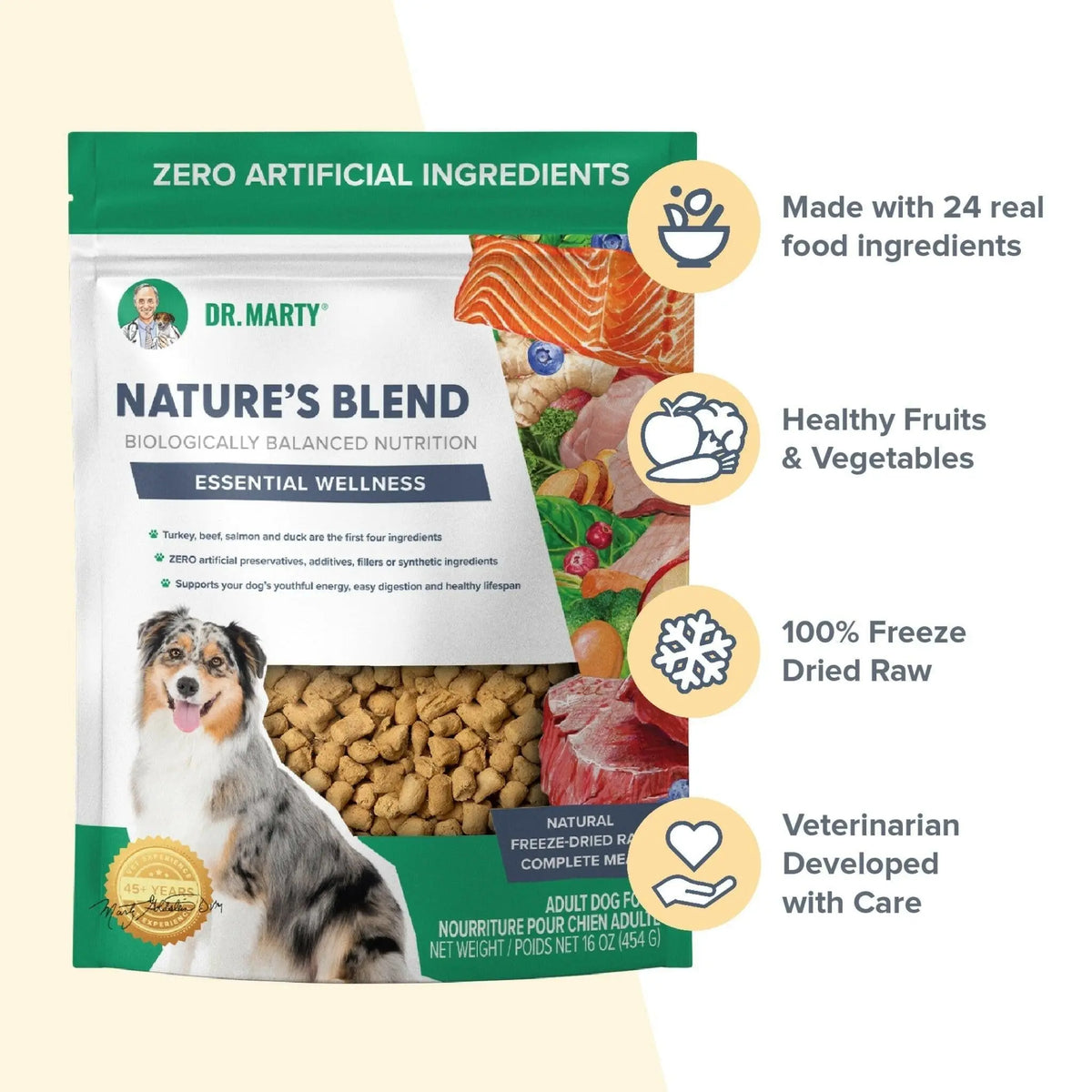 Dr. Marty Nature’s Blend Essential Wellness Freeze-Dried Raw Dog Food HardyPaw