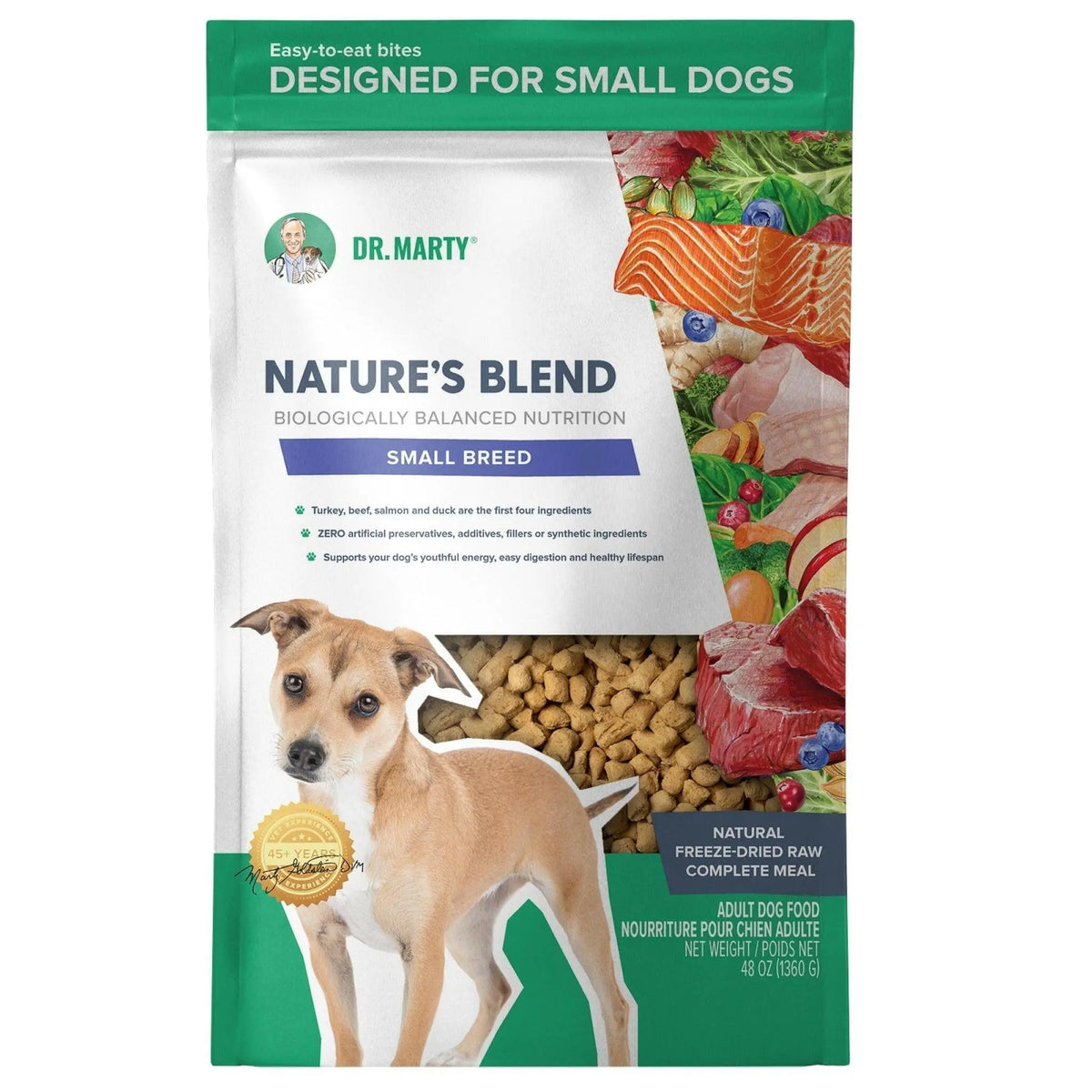 Dr. Marty Nature's Blend Essential Wellness Small Bites Freeze Dried Raw Dog Food HardyPaw