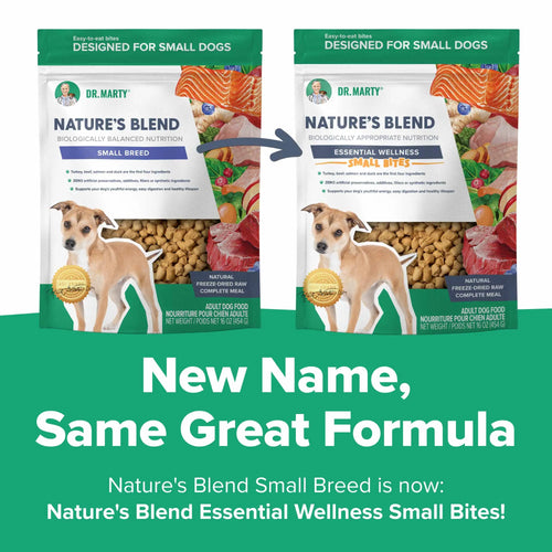 Dr. Marty Nature's Blend Essential Wellness Small Bites Freeze Dried Raw Dog Food HardyPaw