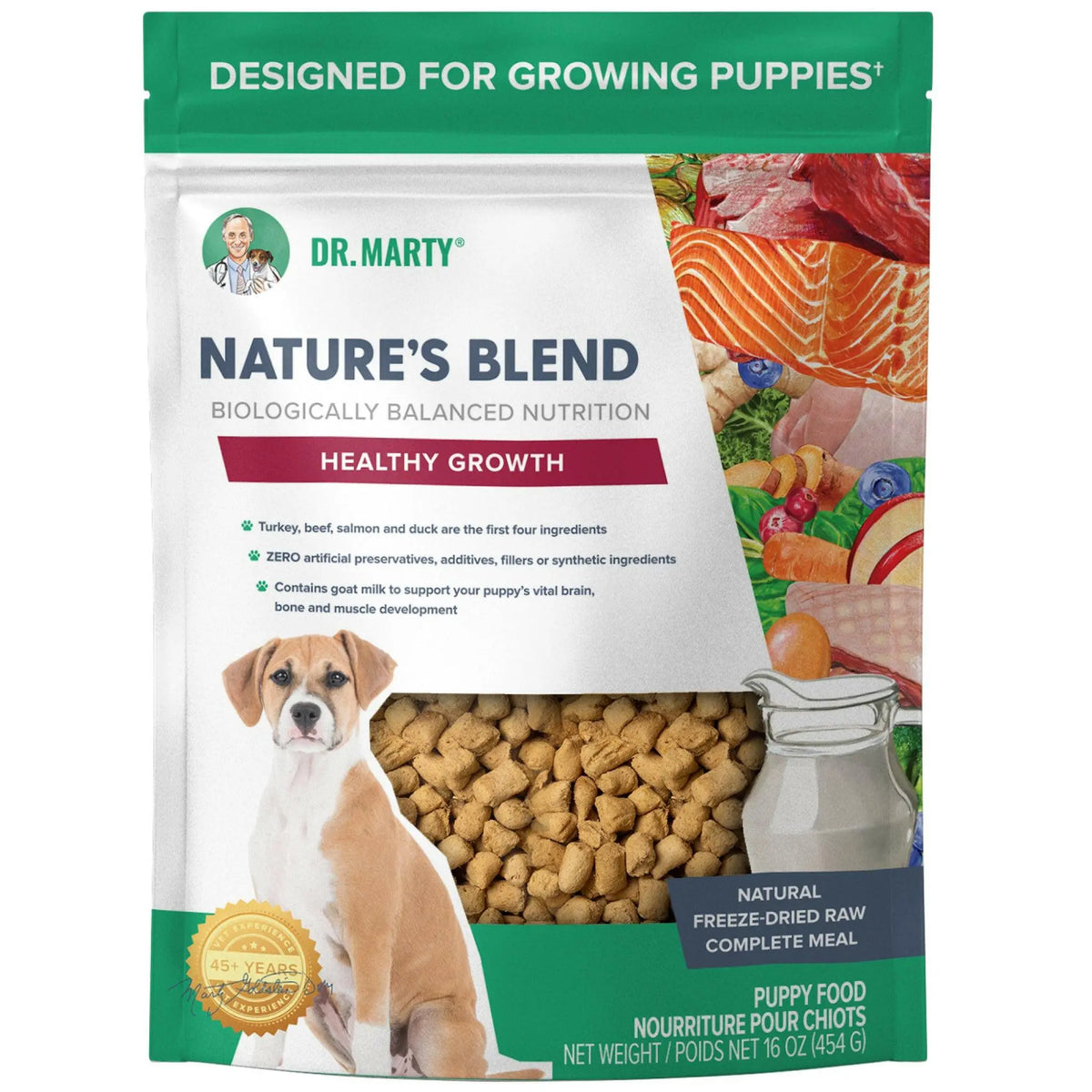 Dr. Marty Nature's Blend Healthy Growth Freeze Dried Raw Food for Puppies HardyPaw