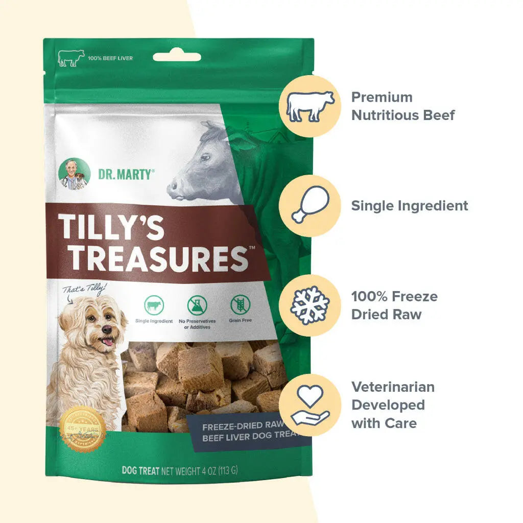 Dr. Marty Tilly’s Treasures Freeze Dried Beef Liver Dog Treats HardyPaw