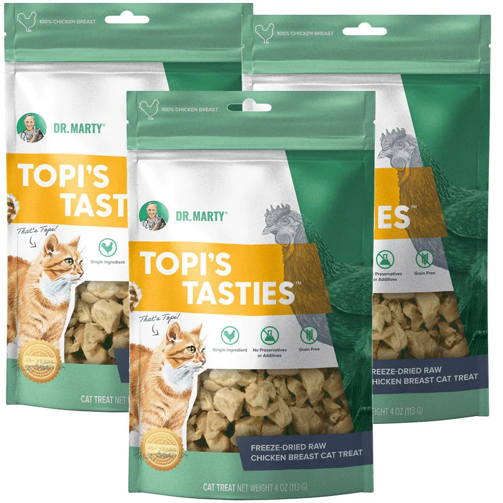 Dr. Marty Topi's Tasties Freeze-Dried Raw Chicken Breast Cat Treats, 4-oz HardyPaw