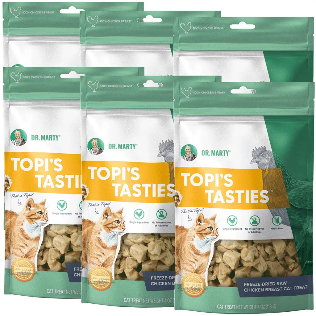 Dr. Marty Topi's Tasties Freeze-Dried Raw Chicken Breast Cat Treats, 4-oz HardyPaw