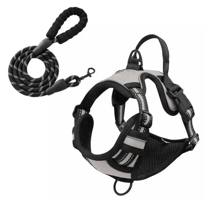 Vest-Style Reflective and Breathable Chest Strap Leash by Pet Zen