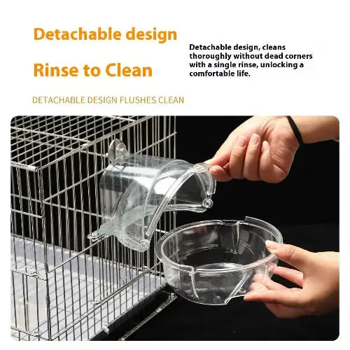 Transparent Planet Bird Cage Bathtub For Parrots - FurrBaby Necessities