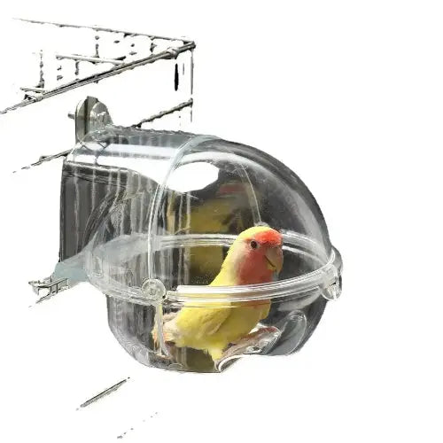 Transparent Planet Bird Cage Bathtub For Parrots - FurrBaby Necessities