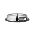 Jeffers Pet Embossed No-Tip Anti-Skid Stainless Steel Pet Bowls for Dogs, Cats, Puppies, Kittens – Rubber Base, Food & Water Feeding Dish for Home, Travel, Camping, Kennel by Jeffers