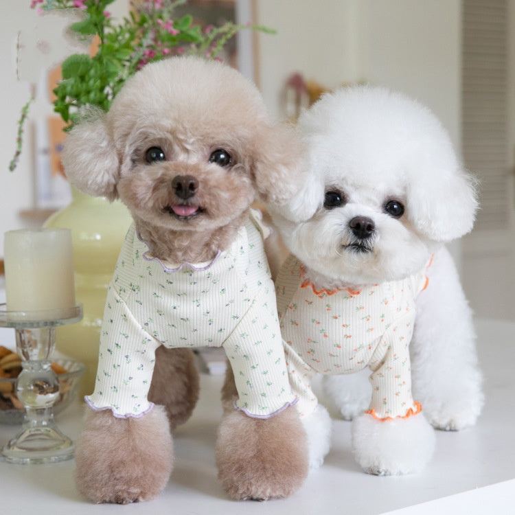 Floral-Patterned Home Base Layer Pet Clothing Pet Zen