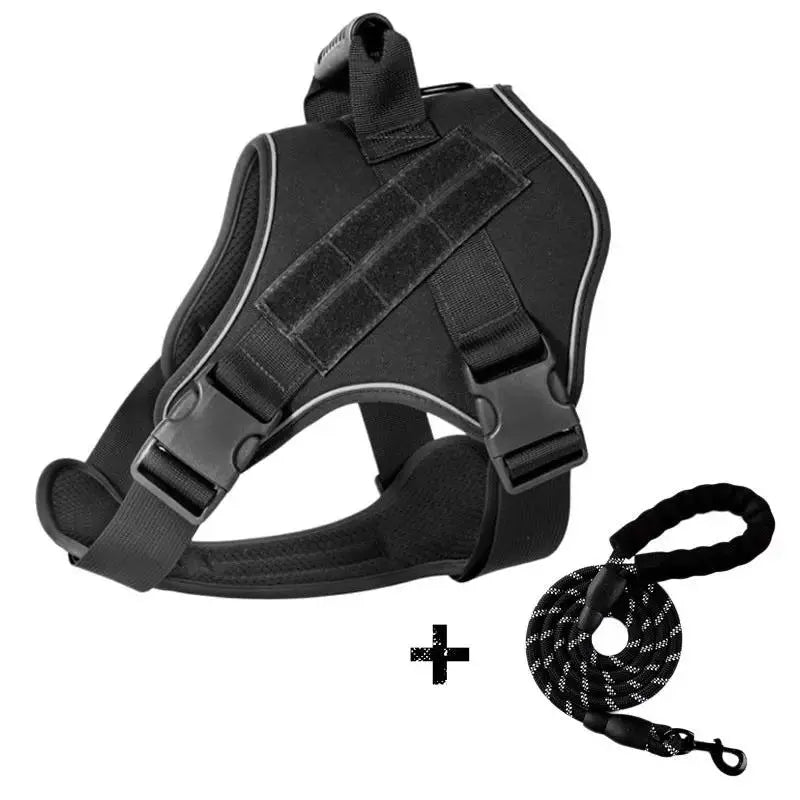 Breathable Tactical Harness Traction Rope for Large Dogs by Pet Zen