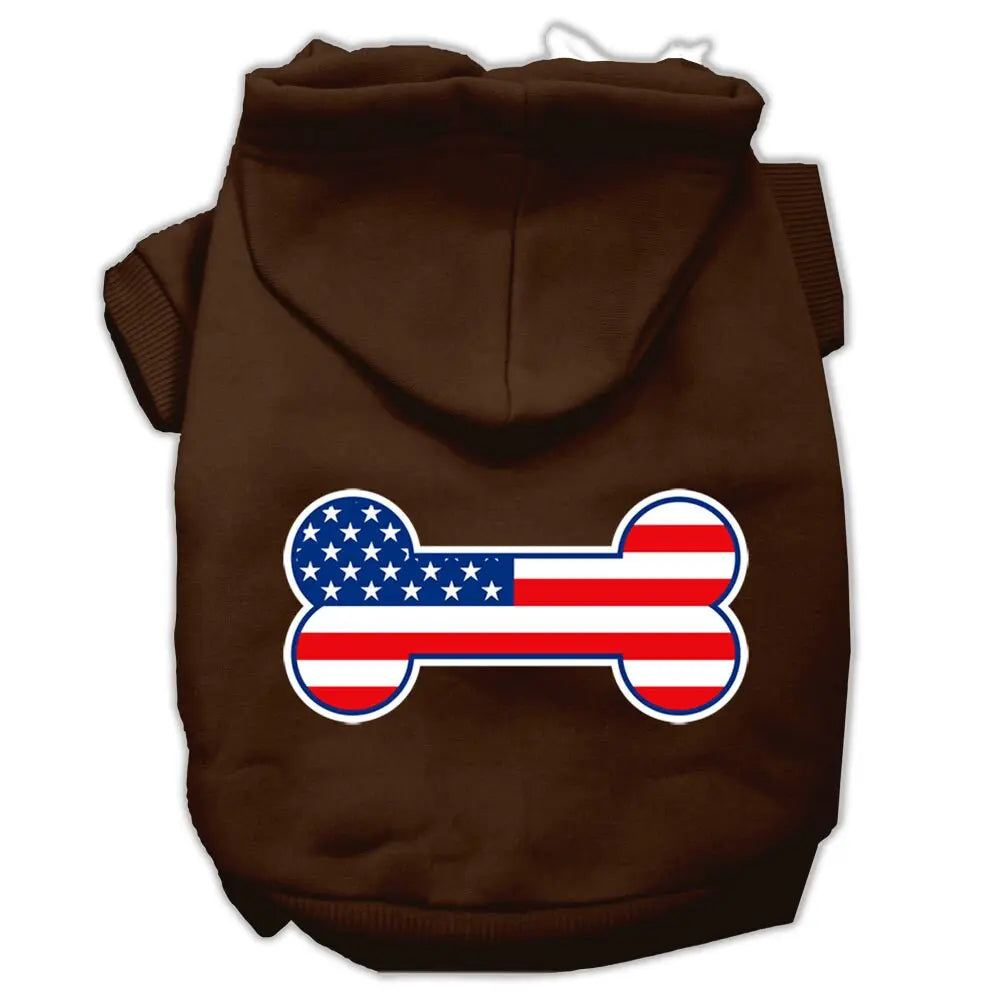 Pet Hoodie "Bone Shaped American Flag" As You Wish Apparel