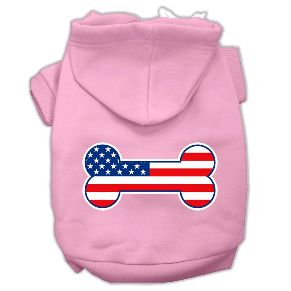 Pet Hoodie "Bone Shaped American Flag" As You Wish Apparel
