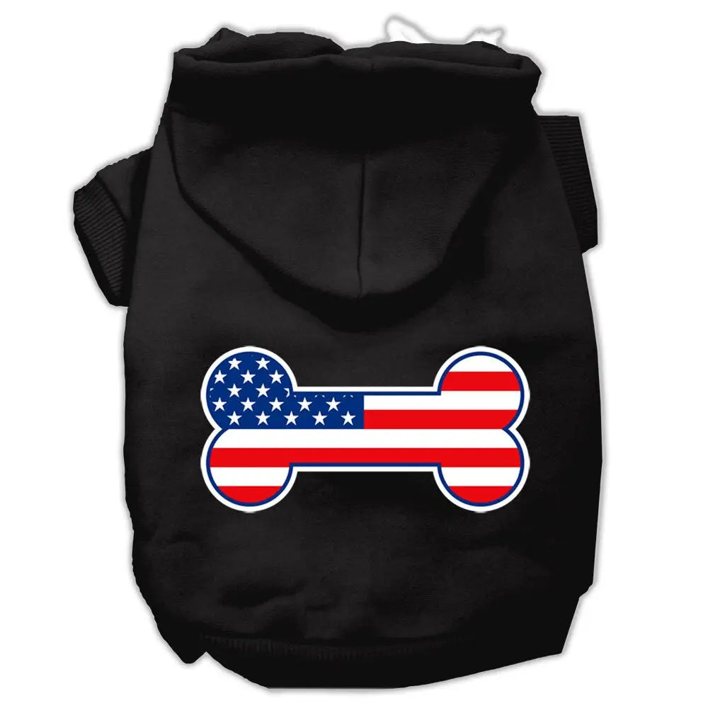 Pet Hoodie "Bone Shaped American Flag" As You Wish Apparel