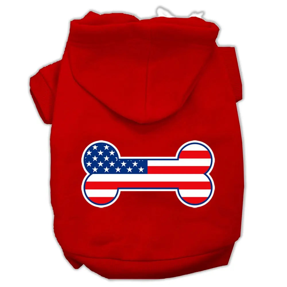 Pet Hoodie "Bone Shaped American Flag" As You Wish Apparel