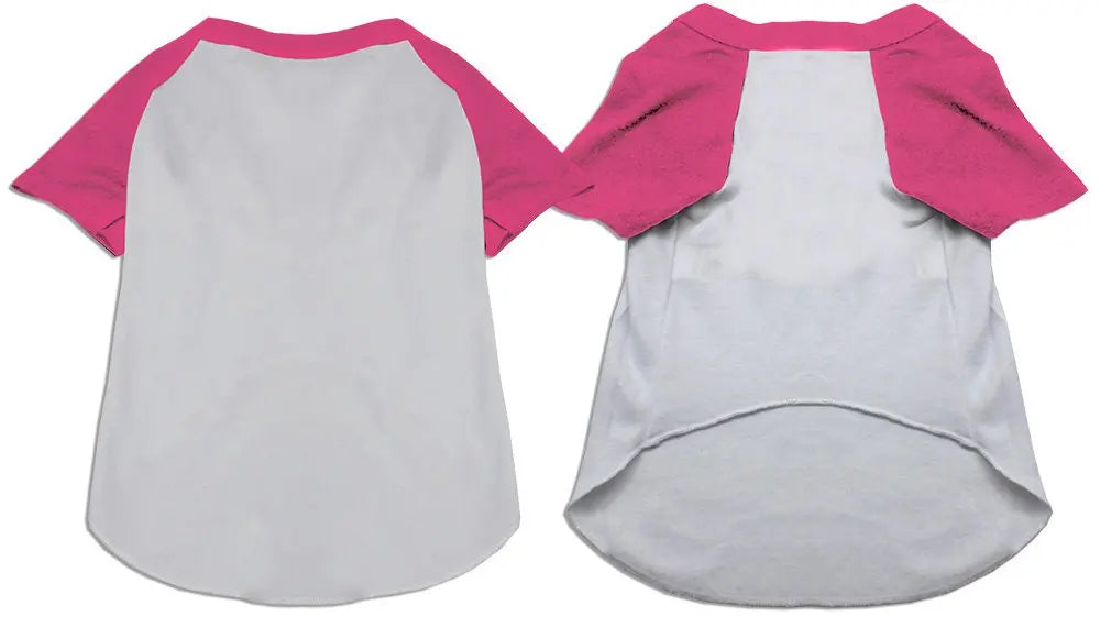 Pet Dog & Cat Raglan Baseball Shirt Blank, Plain As You Wish Apparel