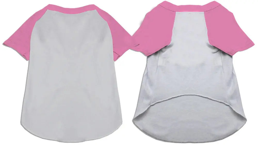 Pet Dog & Cat Raglan Baseball Shirt Blank, Plain As You Wish Apparel
