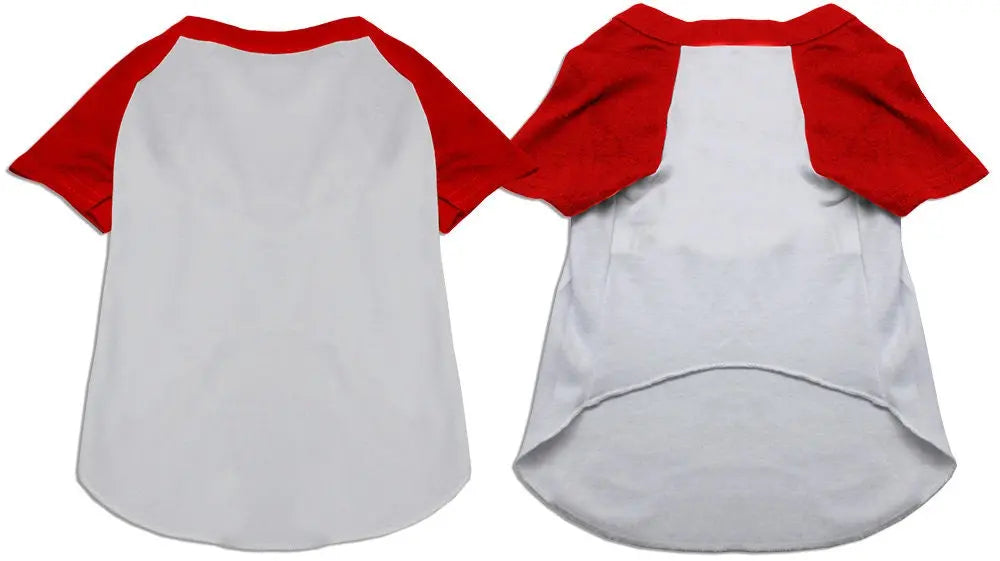 Pet Dog & Cat Raglan Baseball Shirt Blank, Plain As You Wish Apparel