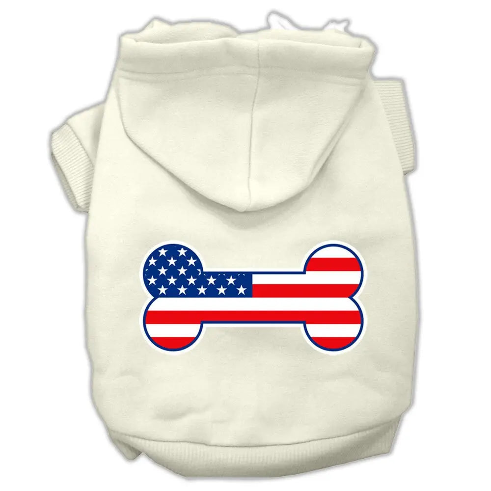Pet Hoodie "Bone Shaped American Flag" As You Wish Apparel