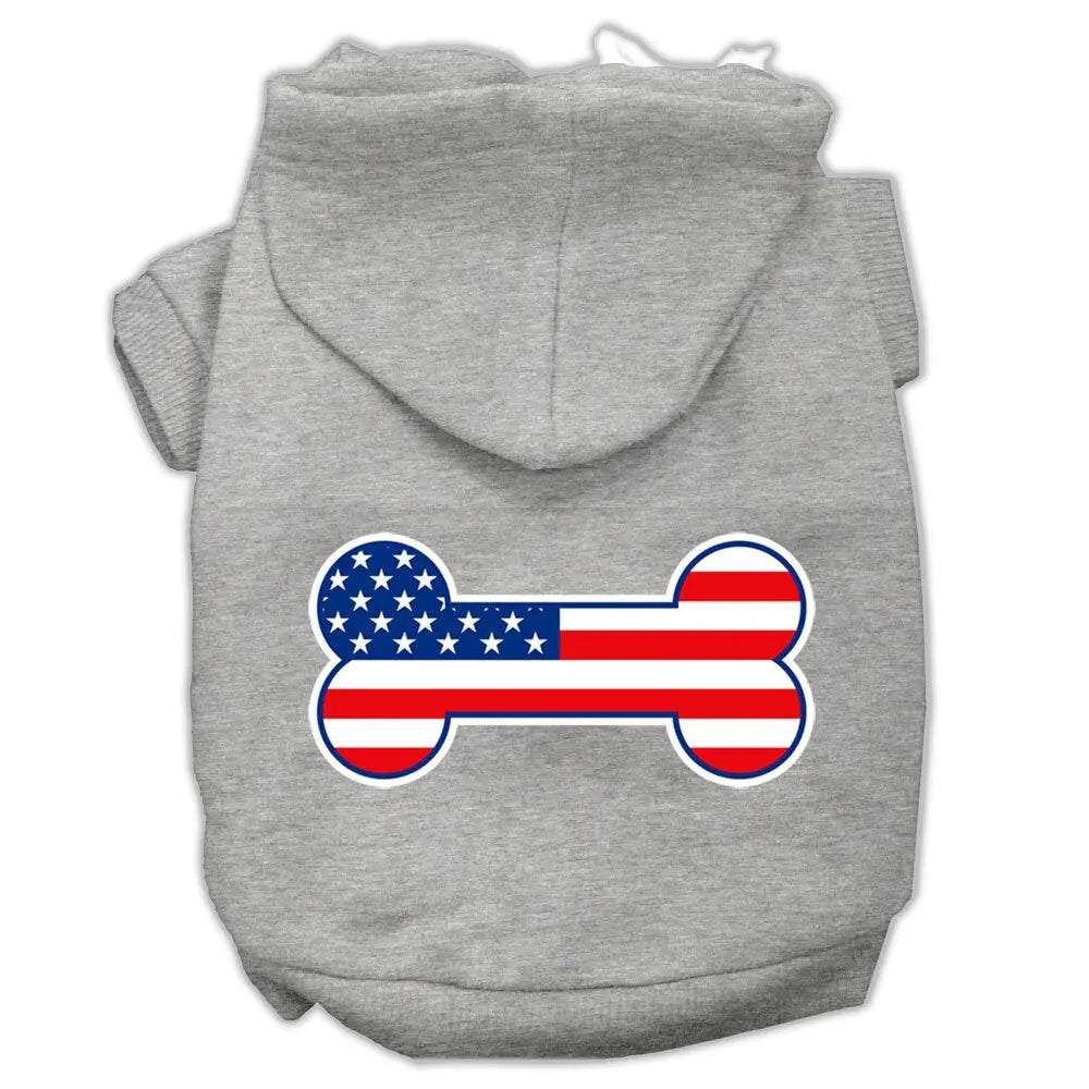 Pet Hoodie "Bone Shaped American Flag" As You Wish Apparel