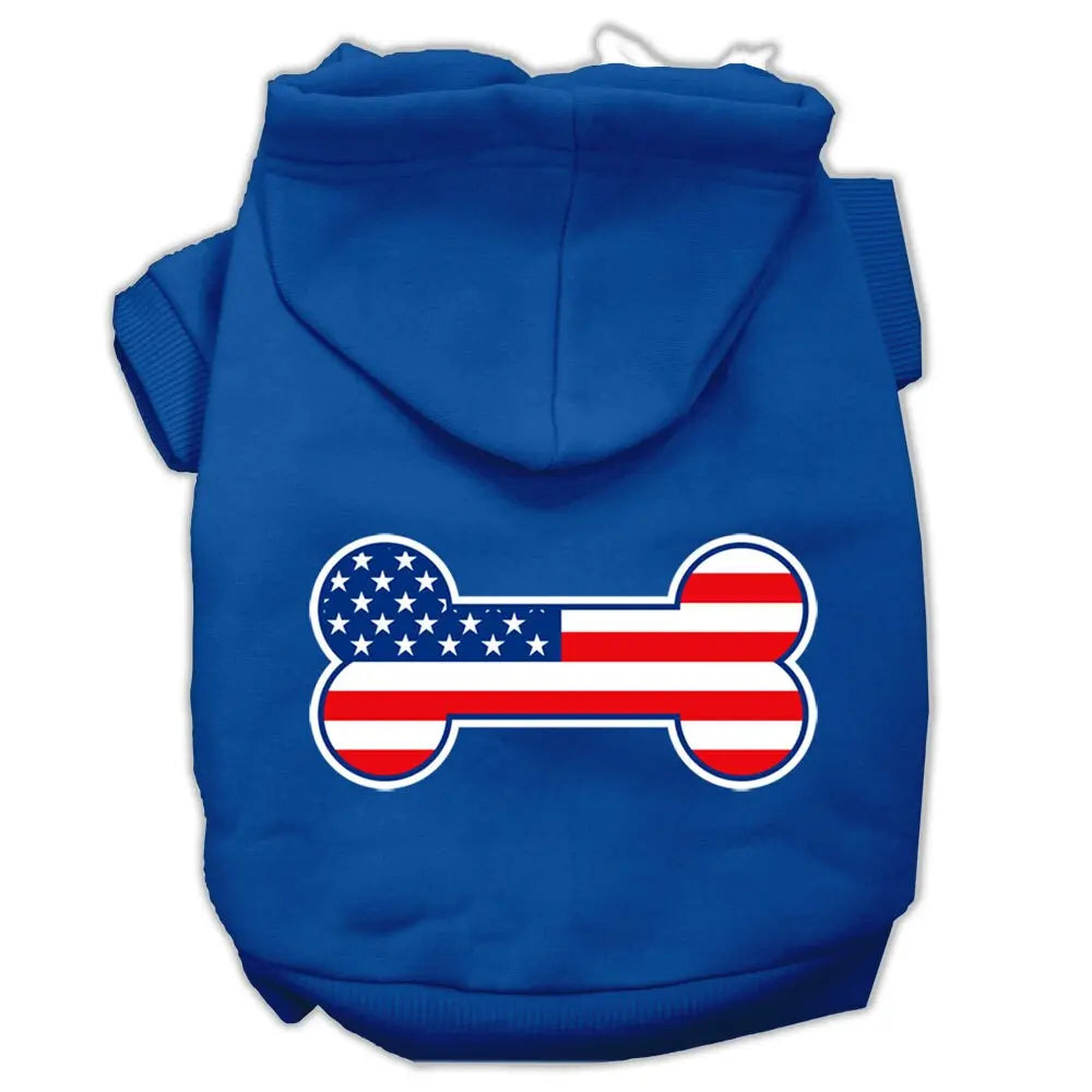 Pet Hoodie "Bone Shaped American Flag" As You Wish Apparel
