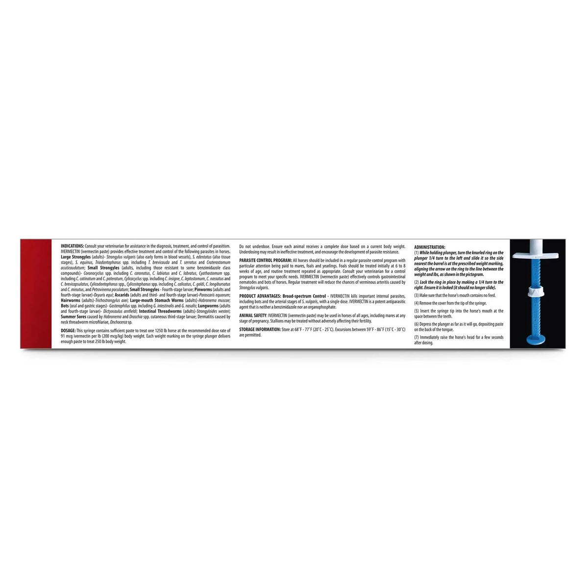 Jeffers Ivermectin Horse Dewormer Gel, Apple Flavored - FurrBaby Necessities